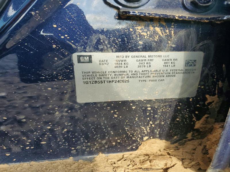 Продажа на аукционе авто 2017 Chevrolet Malibu, vin: 1G1ZB5ST1HF249625, номер лота: 61432286