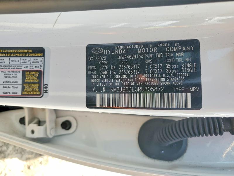 Продаж на аукціоні авто 2024 Hyundai Tucson, vin: KM8JB3DE3RU305872, номер лоту: 57252346