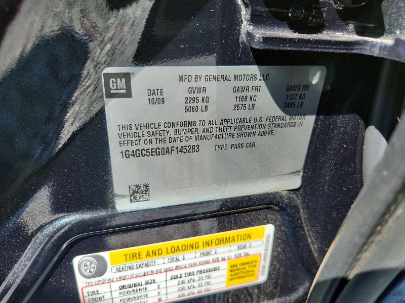 Aukcja sprzedaży 2010 Buick Lacrosse, vin: 1G4GC5EG0AF145283, numer aukcji: 61609656