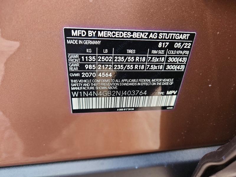 Продажа на аукционе авто 2022 Mercedes-benz Gla, vin: W1N4N4GB2NJ403764, номер лота: 61925626