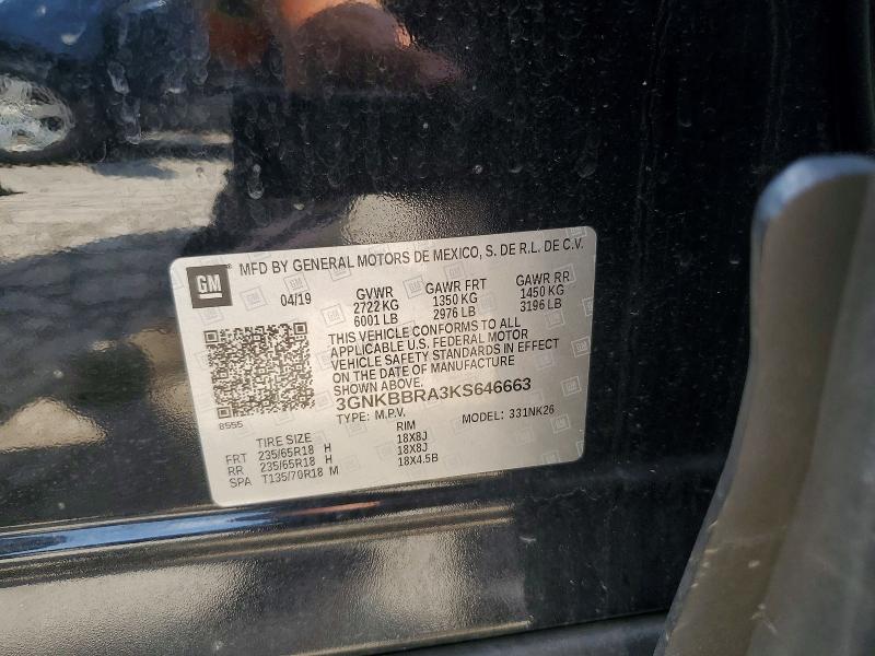 Продажа на аукционе авто 2019 Chevrolet Blazer, vin: 3GNKBBRA3KS646663, номер лота: 60753226