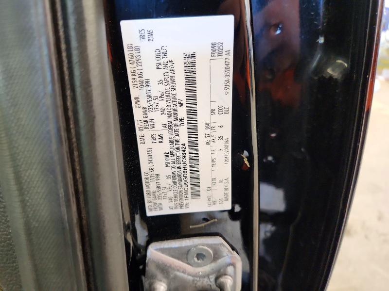 Продаж на аукціоні авто 2017 Ford Escape, vin: 1FMCU9GD6HUC98424, номер лоту: 60817206