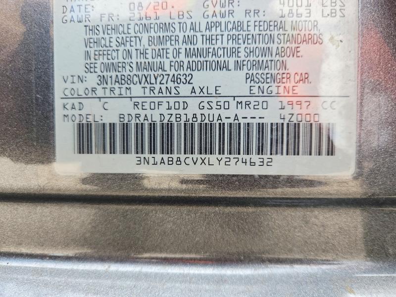 Продажа на аукционе авто 2020 Nissan Sentra, vin: 3N1AB8CVXLY274632, номер лота: 61940936