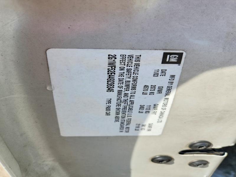 59369116 :رقم المزاد ، 2G1WF52E449236346 vin ، 2004 Chevrolet Impala مزاد بيع