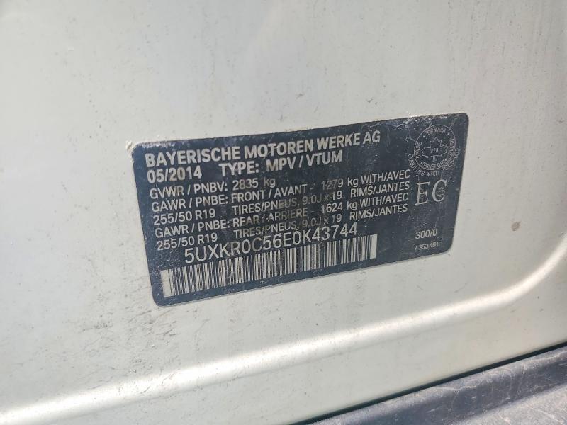 Продаж на аукціоні авто 2014 Bmw X5, vin: 5UXKR0C56E0K43744, номер лоту: 59131076