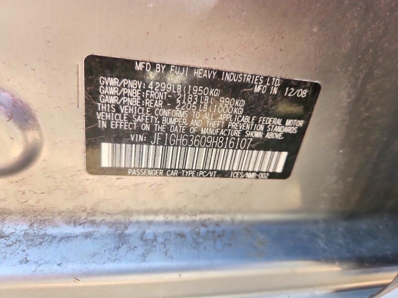Aukcja sprzedaży 2009 Subaru Impreza, vin: JF1GH63609H816107, numer aukcji: 59690506