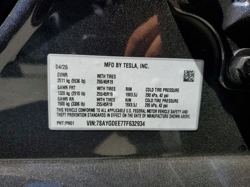 Aukcja sprzedaży 2026 Tesla Model Y, vin: 7SAYGDEE7TF632934, numer aukcji: 60150316