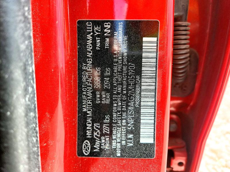 Продаж на аукціоні авто 2021 Hyundai Elantra, vin: 5NPLS4AG2MH051907, номер лоту: 59538596