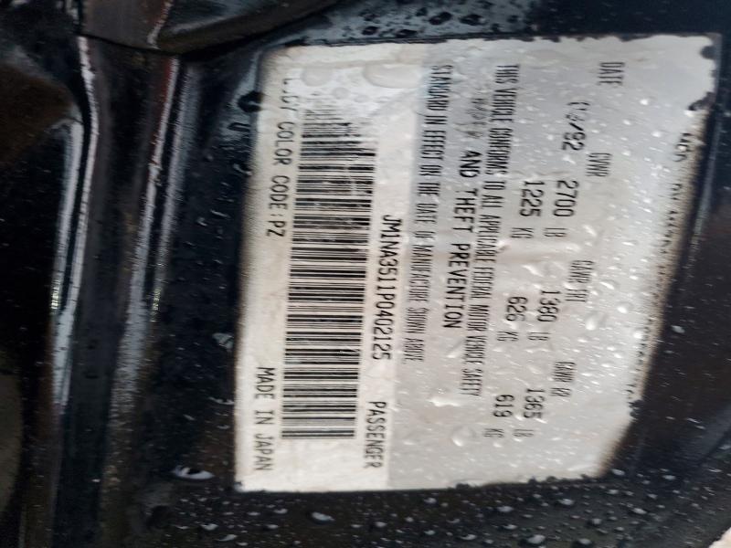 1993 Mazda Mx-5 Miata მანქანა იყიდება აუქციონზე, vin: JM1NA3511P0402125, აუქციონის ნომერი: 62971526