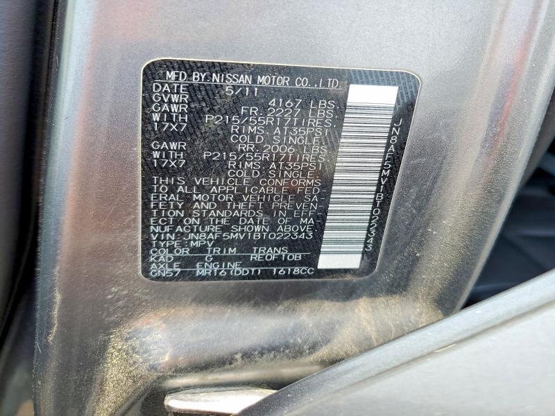 Aukcja sprzedaży 2011 Nissan Juke, vin: JN8AF5MV1BT022343, numer aukcji: 59599486