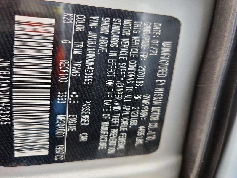 Продаж на аукціоні авто 2021 Nissan Rogue Sport, vin: JN1BJ1AW0MW423665, номер лоту: 61530106