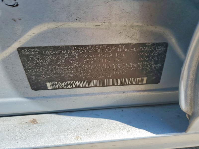 Продаж на аукціоні авто 2011 Hyundai Sonata, vin: 5NPEB4ACXBH021962, номер лоту: 61333696