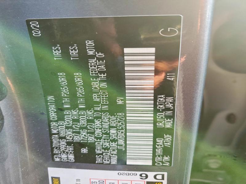 2020 Lexus Gx მანქანა იყიდება აუქციონზე, vin: JTJAM7BX5L5257218, აუქციონის ნომერი: 61353856