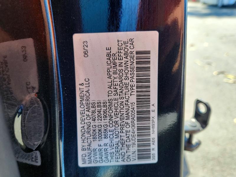 61009496 :رقم المزاد ، 19UDE4H36RA005415 vin ، 2024 Acura Integra مزاد بيع