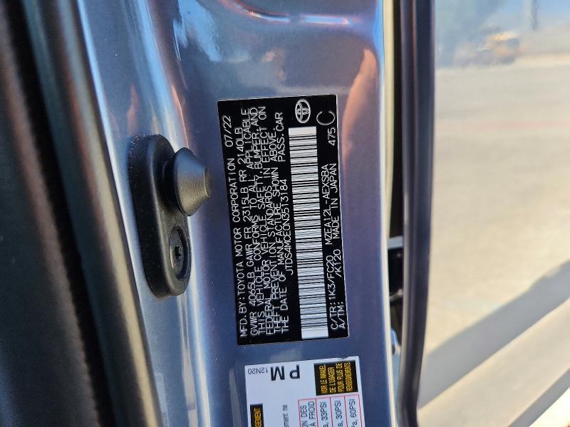 Продаж на аукціоні авто 2022 Toyota Corolla, vin: JTDS4MCE0N3513184, номер лоту: 63429206