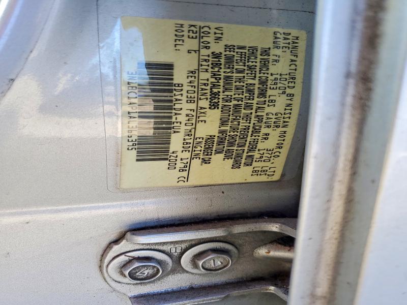 Продажа на аукционе авто 2010 Nissan Versa, vin: 3N1BC1AP1AL366395, номер лота: 63231446