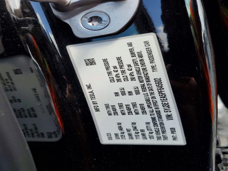 59668356 :رقم المزاد ، 5YJ3E1EA5PF645602 vin ، 2023 Tesla Model 3 مزاد بيع