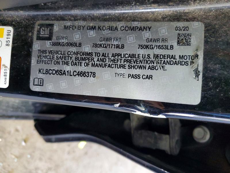 Продажа на аукционе авто 2020 Chevrolet Spark, vin: KL8CD6SA1LC466378, номер лота: 60253426