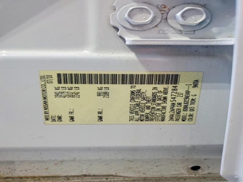 Aukcja sprzedaży 2010 Nissan Altima, vin: 1N4AL2AP4AN547284, numer aukcji: 60453916