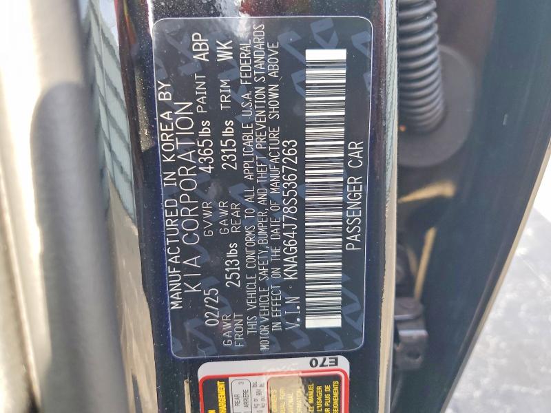Aukcja sprzedaży 2025 Kia K5, vin: KNAG64J78S5367263, numer aukcji: 62380536