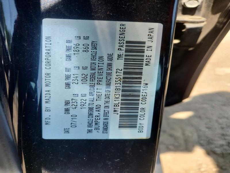 Продажа на аукционе авто 2011 Mazda Speed, vin: JM1BL1K31B1355172, номер лота: 61181976
