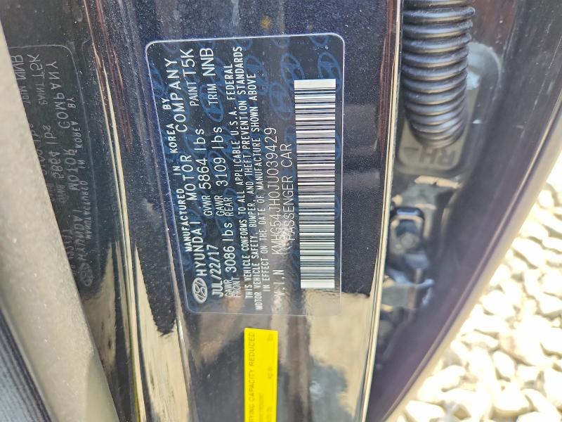 2018 Genesis G90 მანქანა იყიდება აუქციონზე, vin: KMHG54JH0JU039429, აუქციონის ნომერი: 62161516