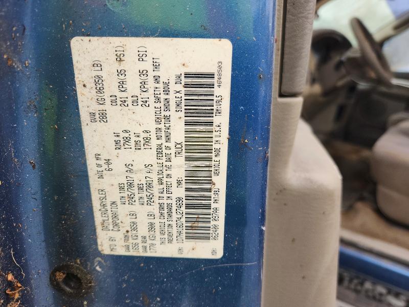Aukcja sprzedaży 2004 Dodge Ram 1500, vin: 1D7HA16D74J274690, numer aukcji: 60881886