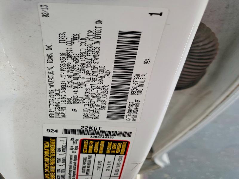 2013 Toyota Tundra მანქანა იყიდება აუქციონზე, vin: 5TFUW5F1XDX296591, აუქციონის ნომერი: 59297156
