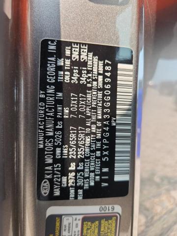 Продаж на аукціоні авто 2016 Kia Sorento, vin: 5XYPG4A33GG069487, номер лоту: 60355356