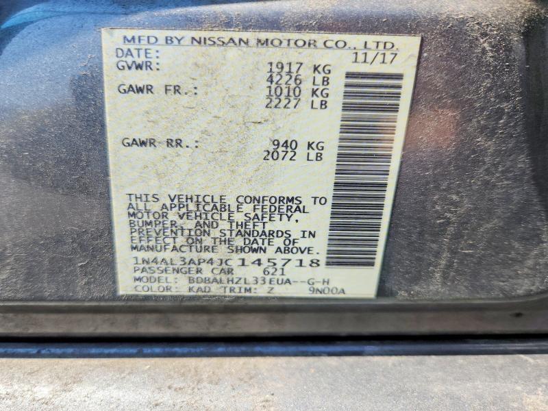 Продаж на аукціоні авто 2018 Nissan Altima, vin: 1N4AL3AP4JC145718, номер лоту: 61564026