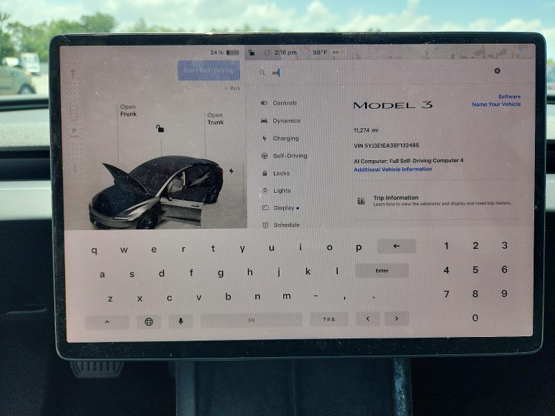 Продажа на аукционе авто 2025 Tesla Model 3, vin: 5YJ3E1EA3SF132485, номер лота: 61949456