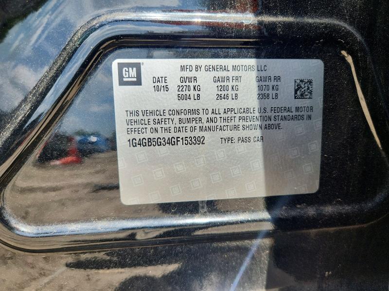 2016 Buick Lacrosse მანქანა იყიდება აუქციონზე, vin: 1G4GB5G34GF153392, აუქციონის ნომერი: 62233356