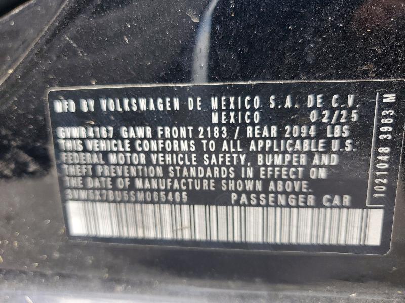 59269536 :رقم المزاد ، 3VW5X7BU5SM065465 vin ، 2025 Volkswagen Jetta مزاد بيع
