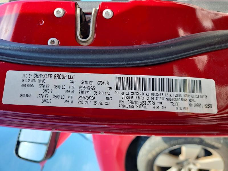 60794266 :رقم المزاد ، 1D7RV1GT6AS117379 vin ، 2010 Dodge Ram 1500 مزاد بيع