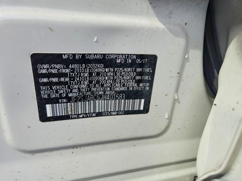 Продажа на аукционе авто 2018 Subaru Forester, vin: JF2SJABC5JH401583, номер лота: 60304466