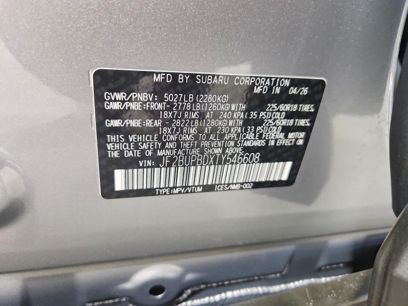 Продажа на аукционе авто 2026 Subaru Outback, vin: JF2BUPBDXTY546608, номер лота: 60986236