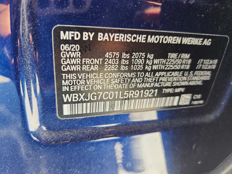 Продаж на аукціоні авто 2020 Bmw X1, vin: WBXJG7C01L5R91921, номер лоту: 60375196
