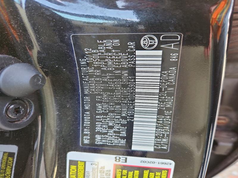 Aukcja sprzedaży 2013 Toyota Corolla, vin: 2T1BU4EE1DC959041, numer aukcji: 61918596