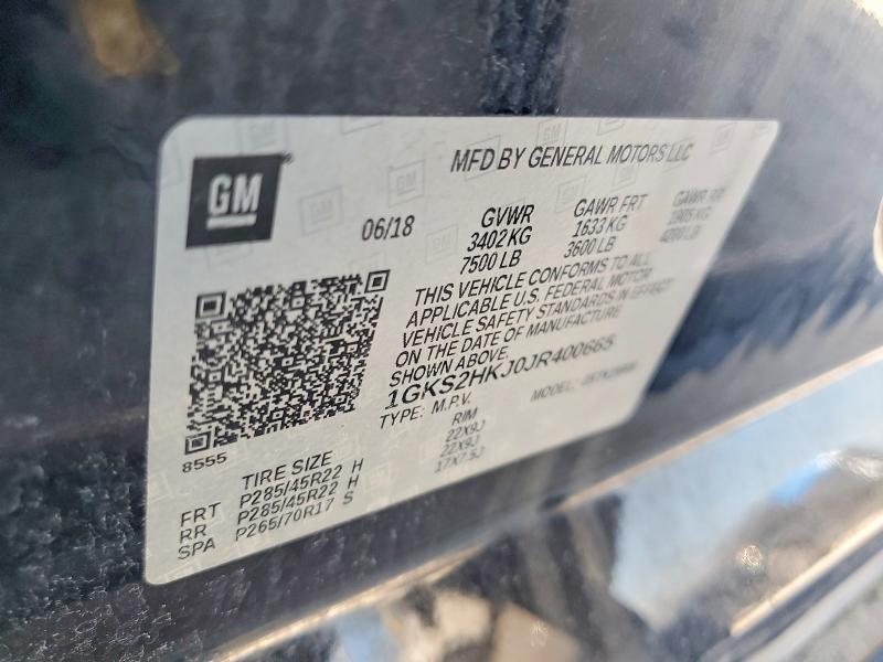 Aukcja sprzedaży 2018 Gmc Yukon Xl, vin: 1GKS2HKJ0JR400665, numer aukcji: 62717776
