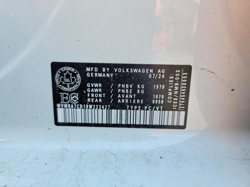 Aukcja sprzedaży 2024 Volkswagen Gti, vin: WVWRA7CD1RW223427, numer aukcji: 97685565
