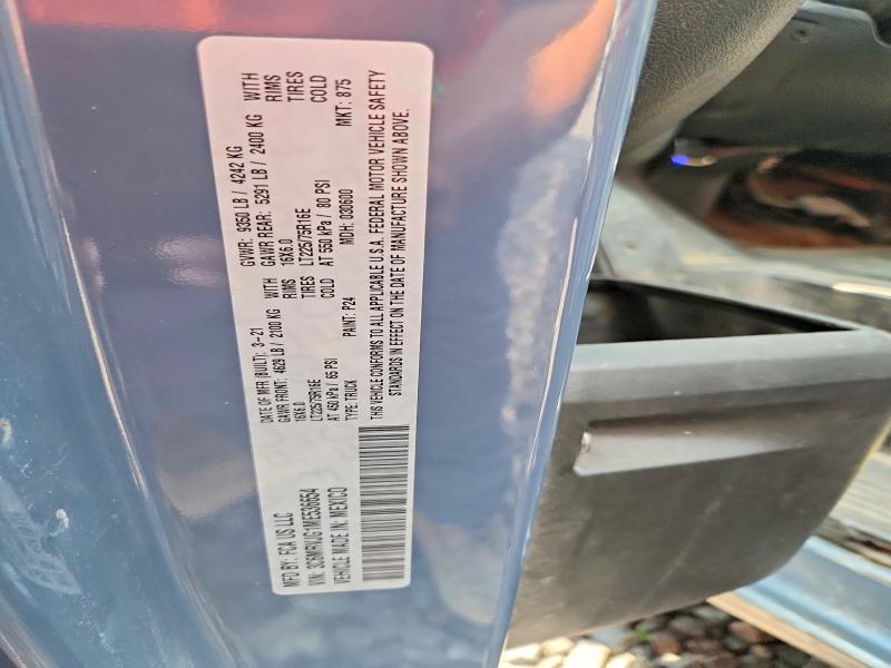 Продаж на аукціоні авто 2021 Ram Promaster 3500, vin: 3C6MRVJG1ME536654, номер лоту: 57853106