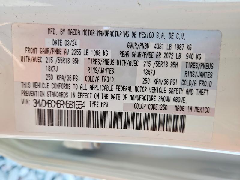 Aukcja sprzedaży 2024 Mazda Cx-30, vin: 3MVDMBCM6RM681564, numer aukcji: 62442586
