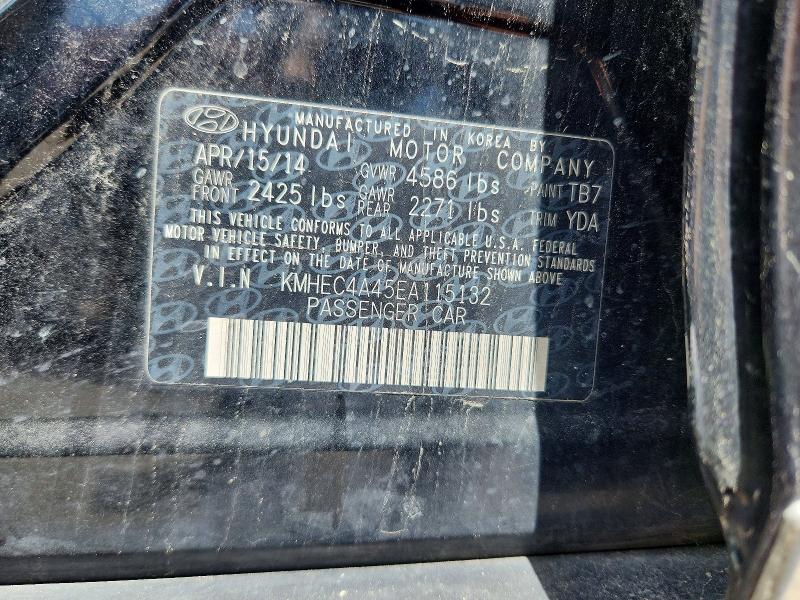 Aukcja sprzedaży 2014 Hyundai Sonata, vin: KMHEC4A45EA115132, numer aukcji: 59223026