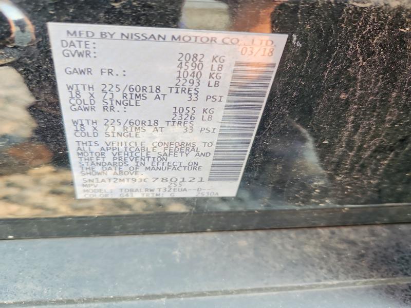 Продаж на аукціоні авто 2018 Nissan Rogue, vin: 5N1AT2MT9JC780121, номер лоту: 62511966