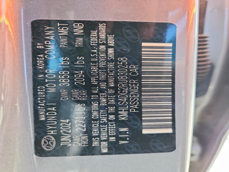 62865126 :رقم المزاد ، KMHLS4DG2RU830258 vin ، 2024 Hyundai Elantra مزاد بيع