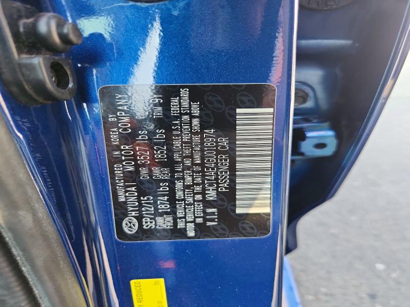 Продаж на аукціоні авто 2016 Hyundai Accent, vin: KMHCT4AE4GU018974, номер лоту: 59261936