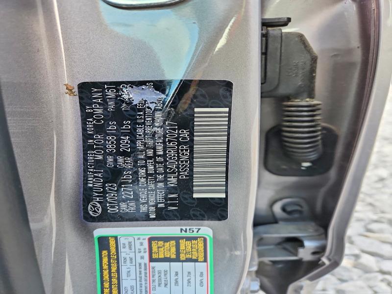 61423806 :رقم المزاد ، KMHLS4DG9RU670217 vin ، 2024 Hyundai Elantra مزاد بيع