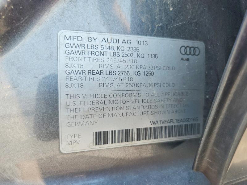 2014 Audi A4 Allroad მანქანა იყიდება აუქციონზე, vin: WA1VFAFL1EA060165, აუქციონის ნომერი: 61812066