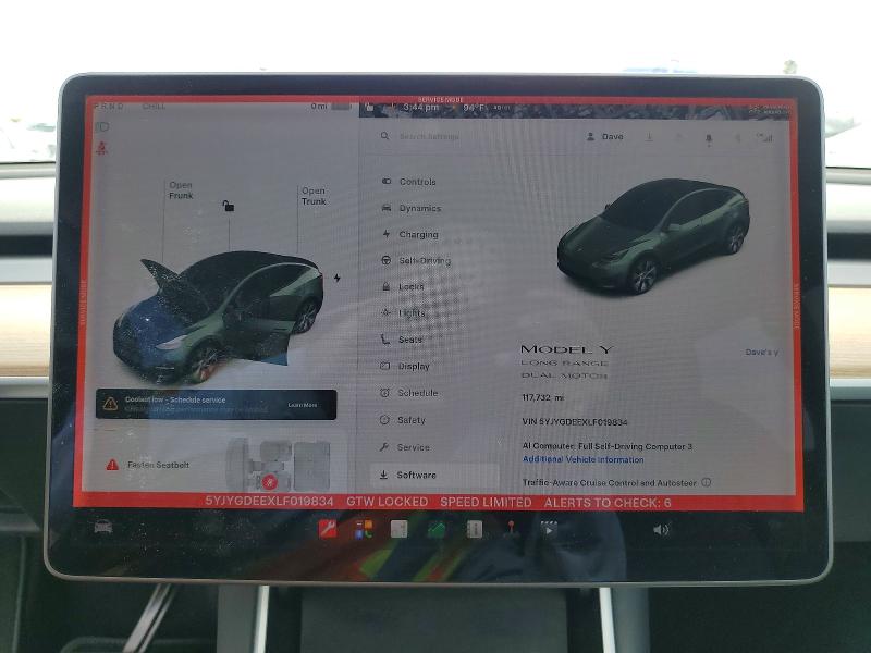 Продаж на аукціоні авто 2020 Tesla Model Y, vin: 5YJYGDEEXLF019834, номер лоту: 60518666