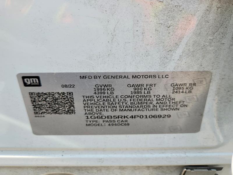 Aukcja sprzedaży 2023 Cadillac Ct4, vin: 1G6DB5RK4P0106929, numer aukcji: 63169596